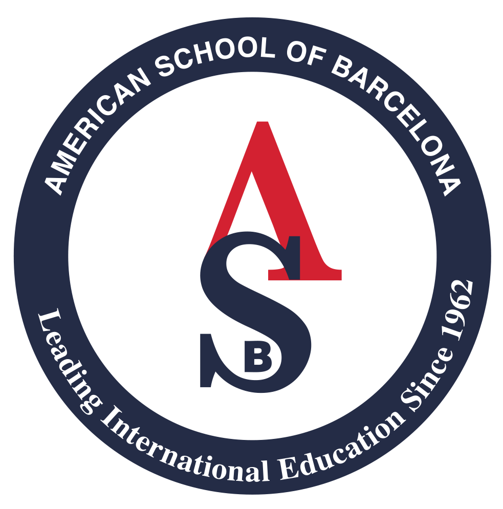 American School of Barcelona logo with acronym, “ASB”, and description, “Leading international education since 1962”.