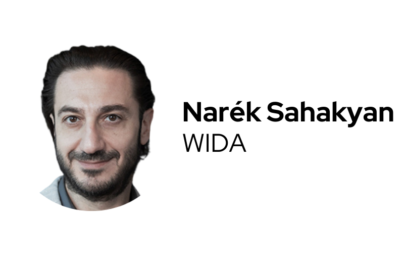 Photo of Narék Sahakyan, text: 
WIDA